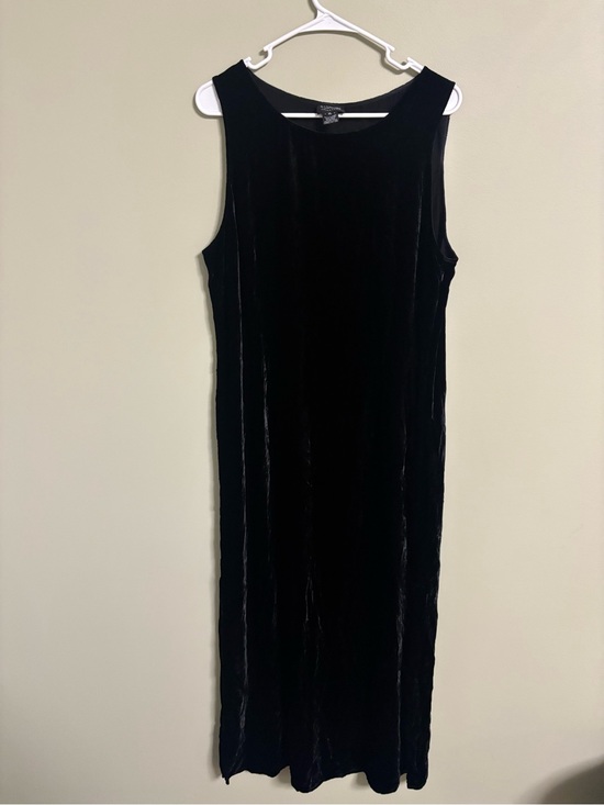 Citron Dresses & Skirts - Citron Collection Black Velvet Sleeveless Maxi Dress Cotton Silk Blend Size XL